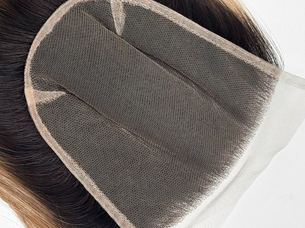 Shade #Monarch - 6x6 Hand Tied - Luxury Lace Closure