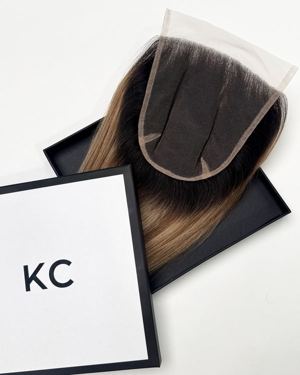 Shade #Monarch - 6x6 Hand Tied - Luxury Lace Closure